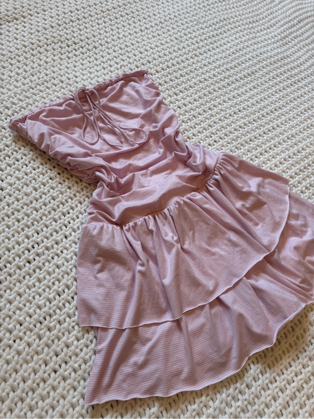Hollister Dusty Pink Tiered Strapless Dress